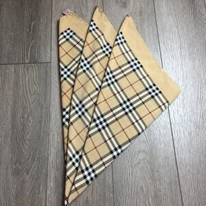 Montagut Paris scarf tan brown plaid 34.5" x 34.5"